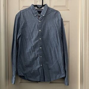 Men's Blue Button-Down Shirt